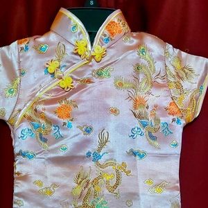 Cheongsam style dress for toddlers.